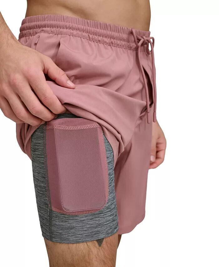 

Мужские шорты Core Stretch Hybrid 7 дюймов для волейбола DKNY, бежевый