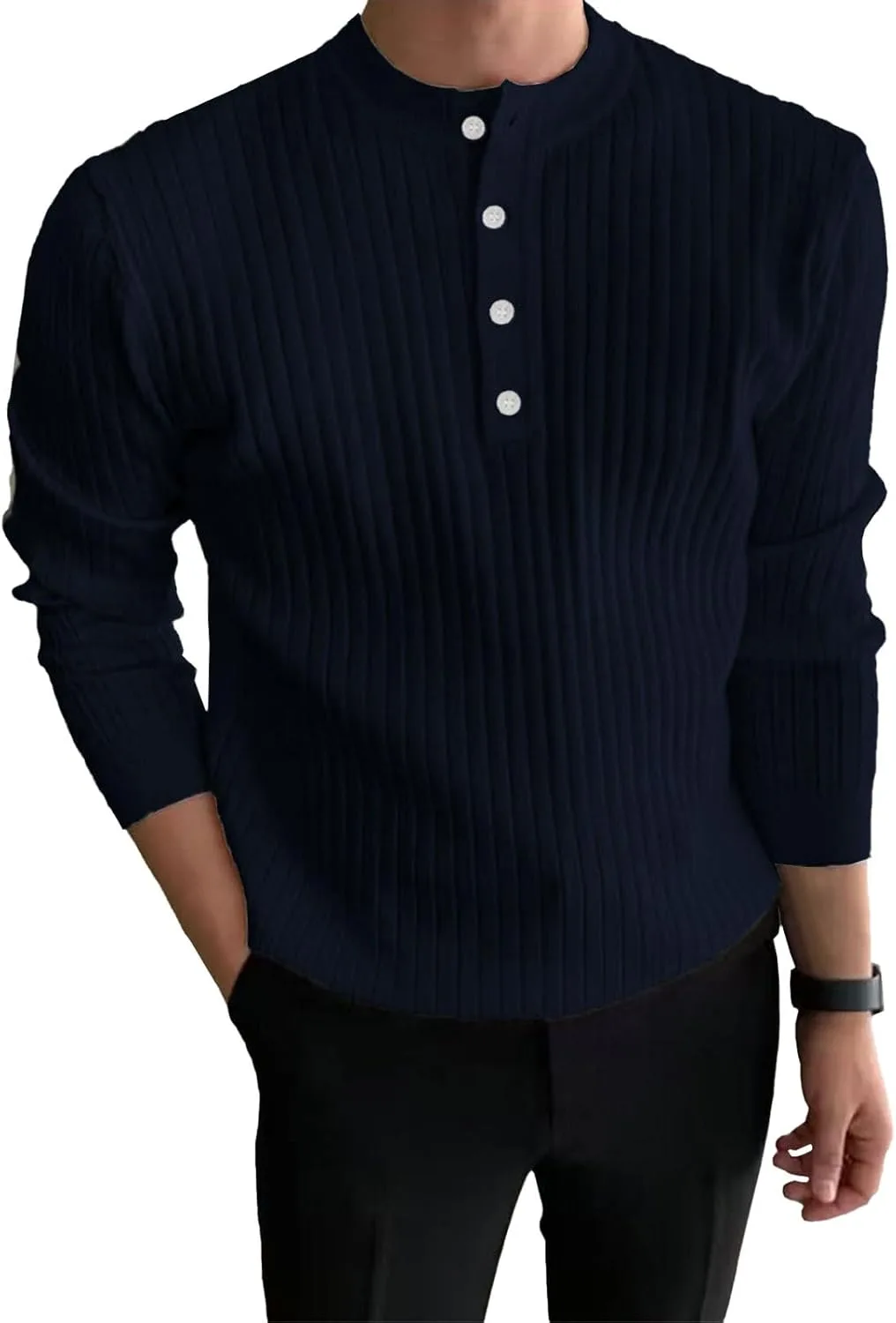

Мужской свитер-кардиган с длинным рукавом, легкий, slim fit