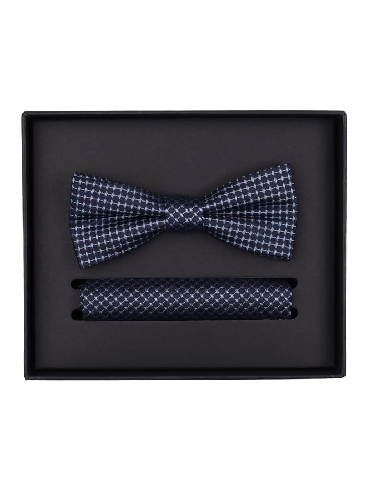 

Venti Галстук-бабочка и нагрудный платок средне-синего цвета