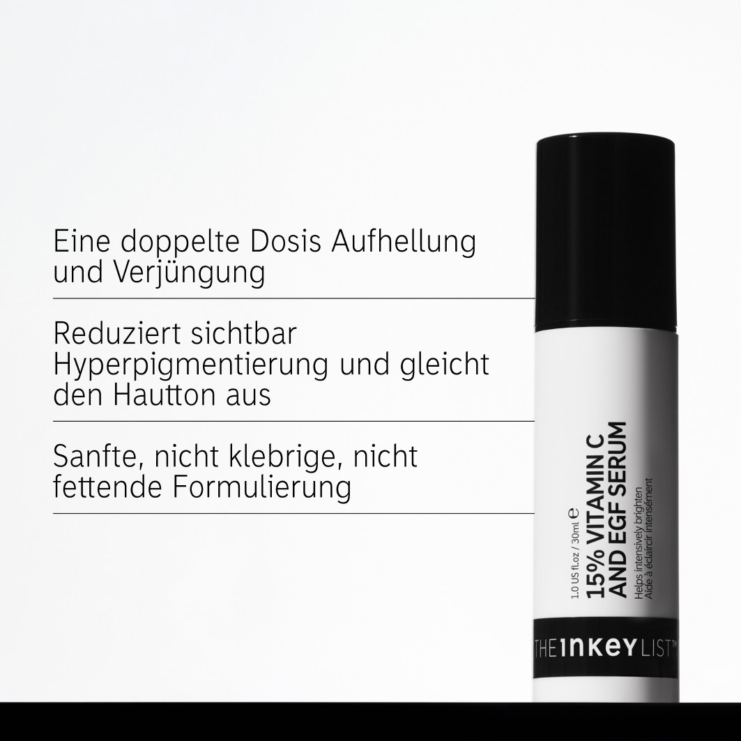 Сыворотка The INKEY List — Для лица % vitamin c and egf , объем, 30 мл — фото 4