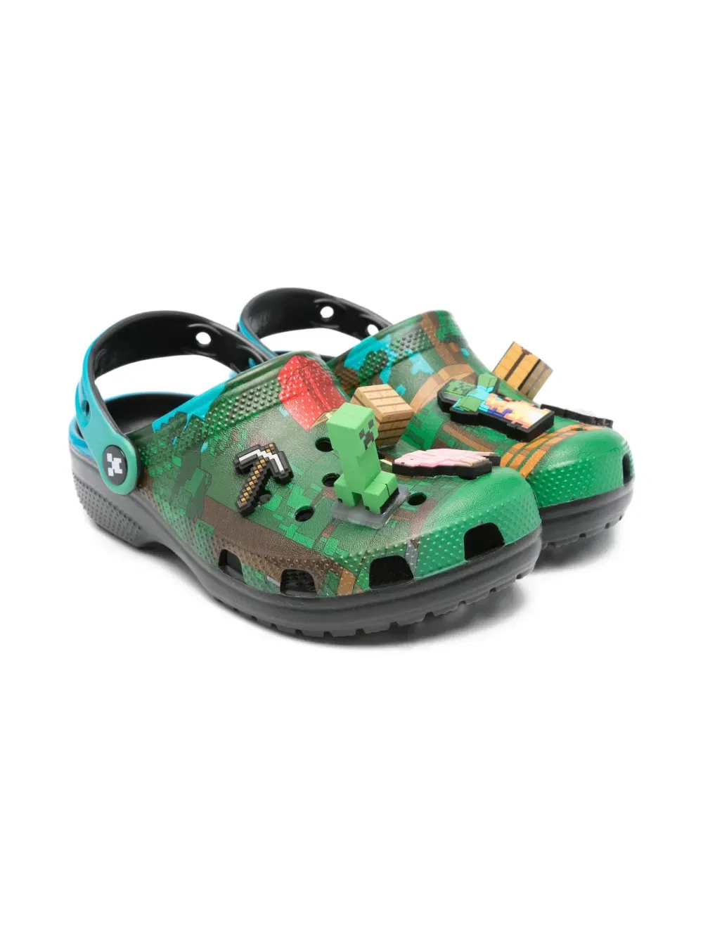 Классические сабо из Minecraft Crocs Kids, зеленый