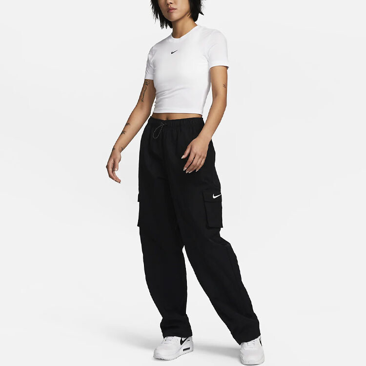 Футболка Nike Sportswear Essential Slim-Fit Crop FB2874-100, белый — фото 3