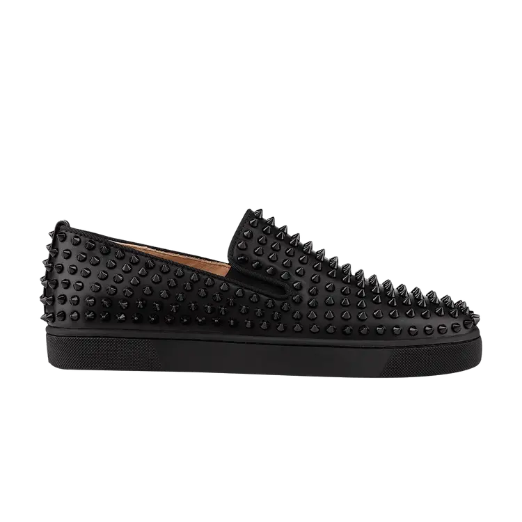 

Кроссовки Christian Louboutin Roller Boat Flat Spikes 'Black', черный