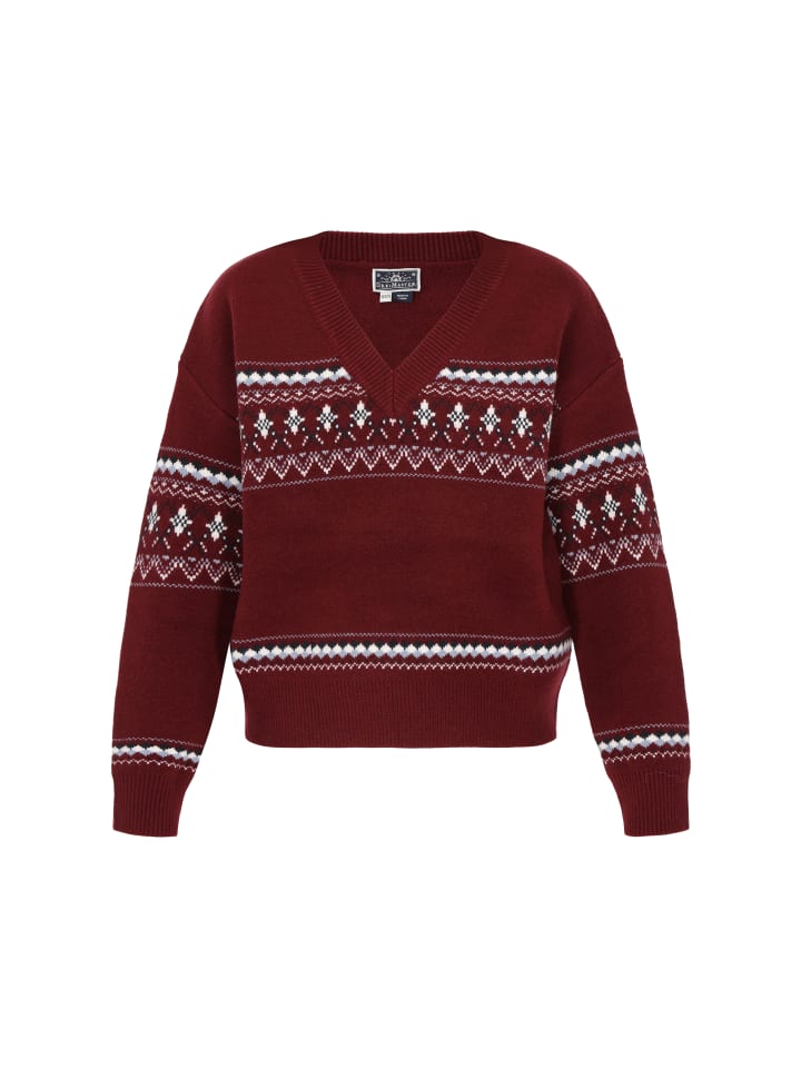 

DreiMaster Женский свитер бордового цвета