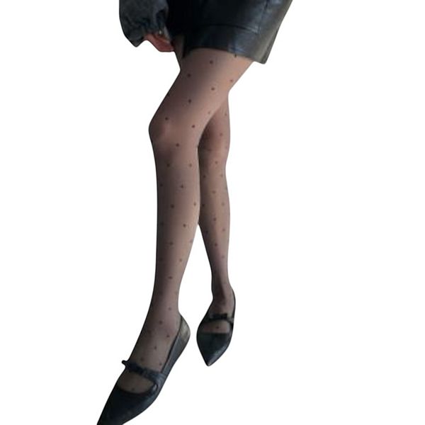 

Женские ажурные колготки с узором в горошек и усиленным мыском Anna-Kaci, Gray