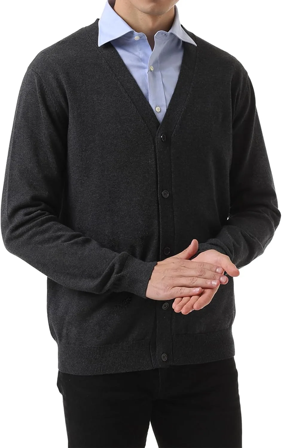 

Кардиган мужской Qualfort V-образный вырез на пуговицах с карманами