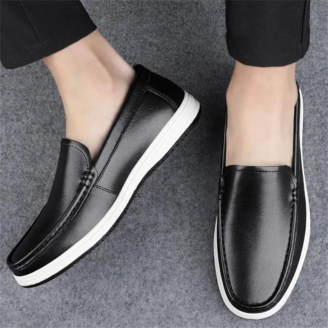 Лоферы кожаные Men Genuine Leather Casual Loafers, черный — фото 2