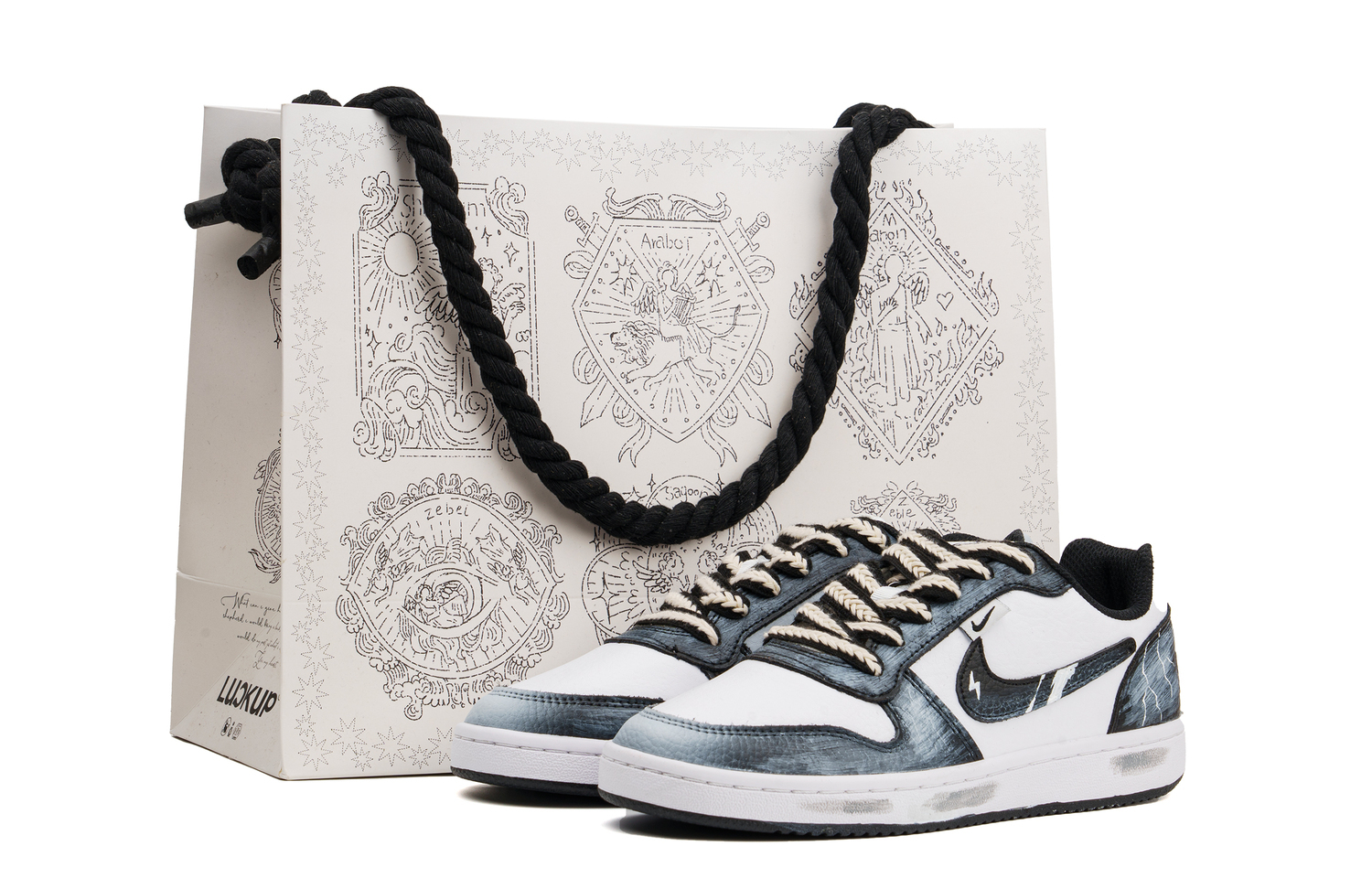 

Nike Низкие, износостойкие, амортизирующие кроссовки для скейтбординга EBERNON, мужские, черно-белые
