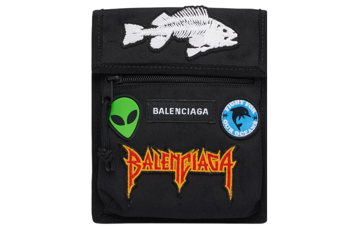 

Нейлоновая плечевая сумка через плечо мужская черная Balenciaga