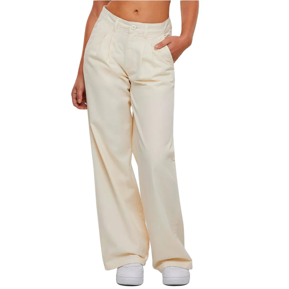 

Брюки Urban Classics Organic Pleated, бежевый