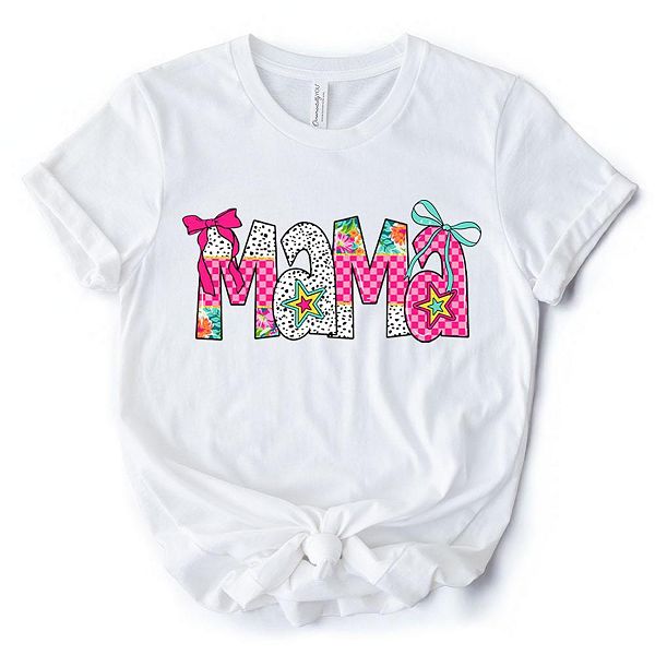 

Футболка Preppy pink mama coquette, ретро белая и черная для стильных мам Ornamentallyyou, White