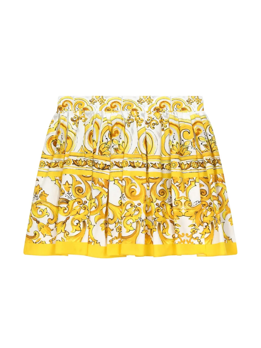 

Юбка с принтом Majolica Dolce & Gabbana Kids, желтый
