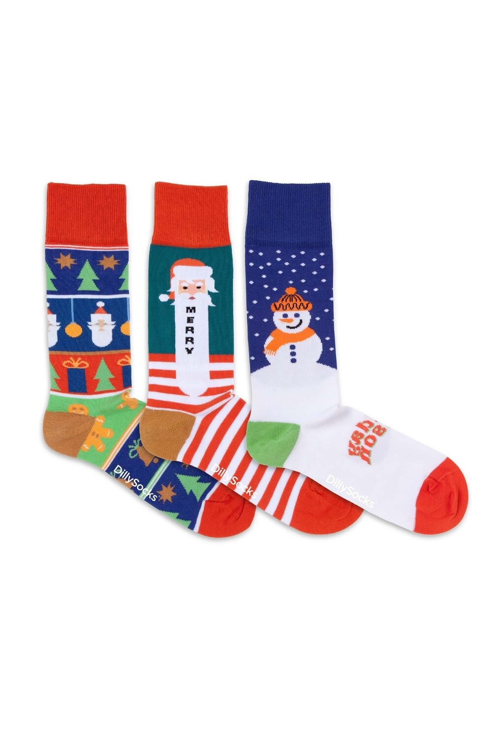 

Носки WEIHNACHTSSOCKEN CHRISTMAS GIFT BOX 3 PACK DillySocks, сине-серый