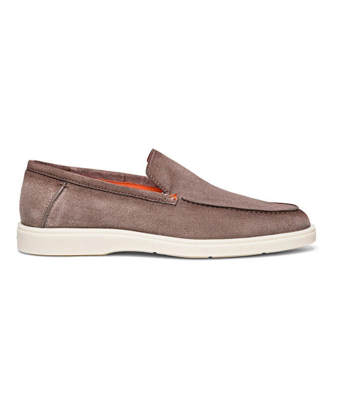 

Замшевые лоферы Santoni, коричневый