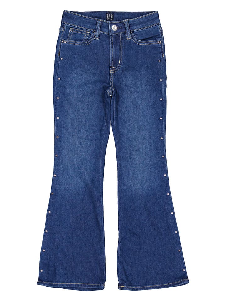

GAP Расклешенные джинсы, стандартный крой, темно-синего цвета