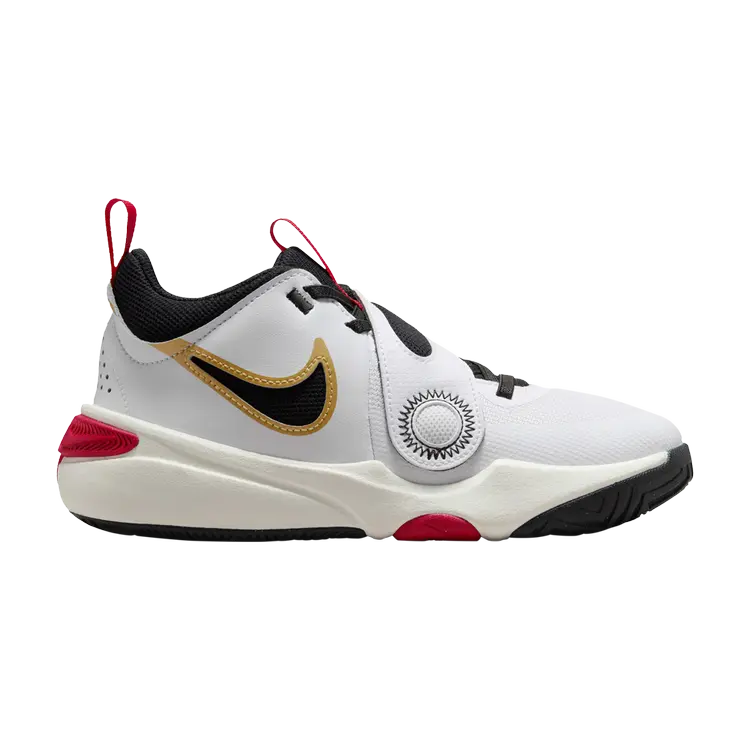 

Кроссовки Team Hustle D11 GS, цвет White Gold University Red