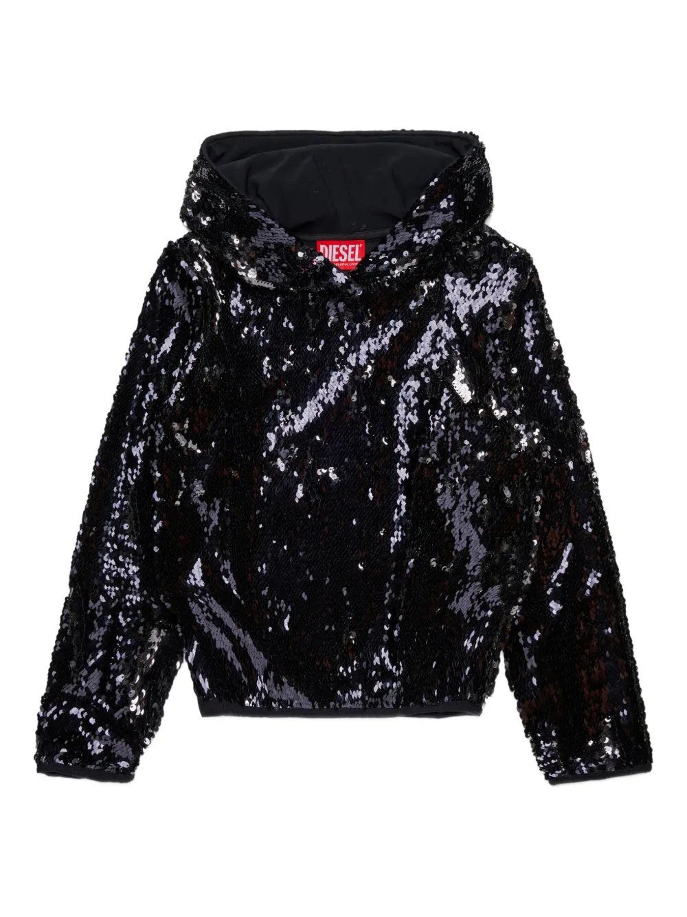 

Худи с пайетками Diesel Kids, черный