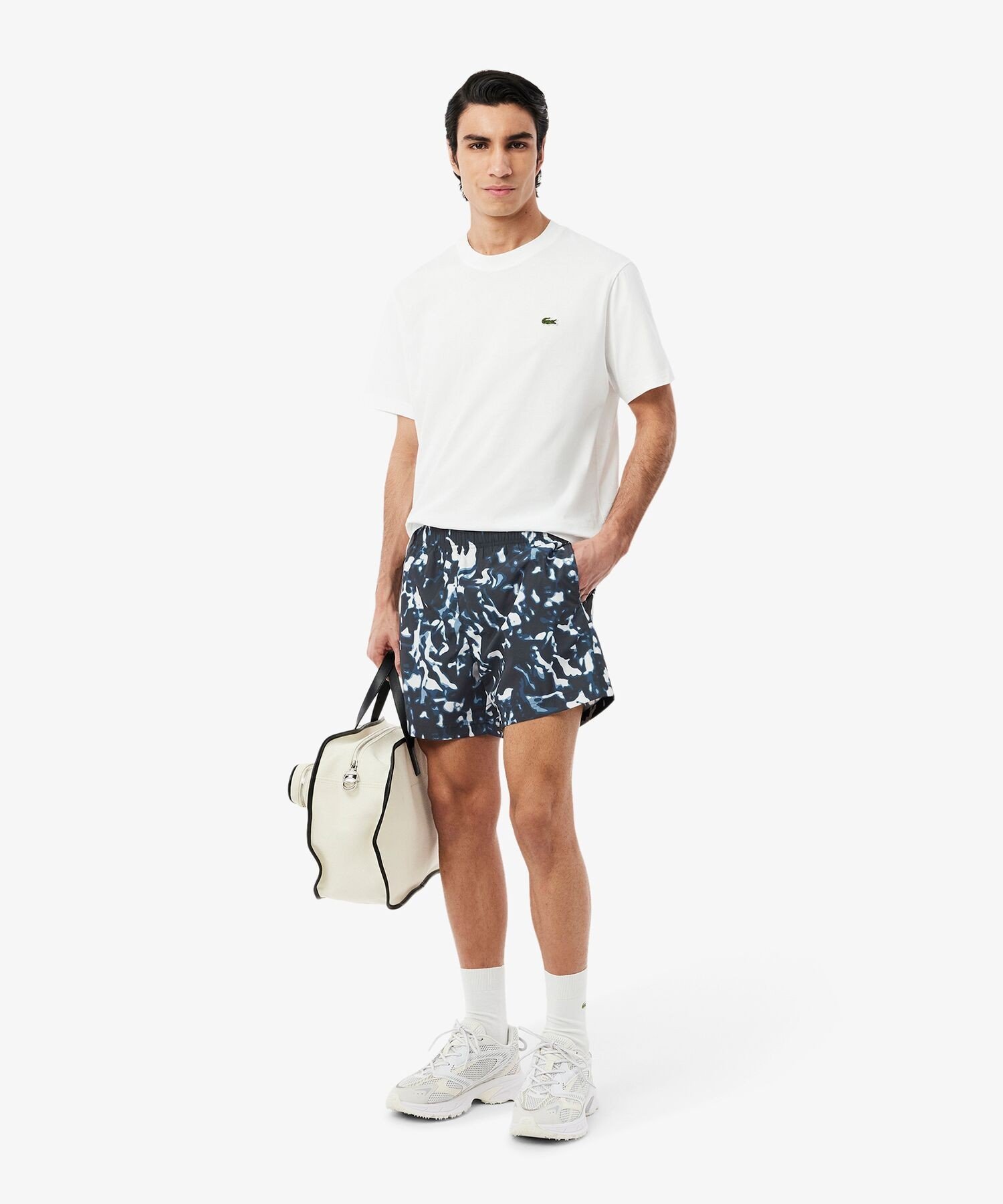 Плавки с принтом для целевой аудитории LACOSTE, Black — фото 2