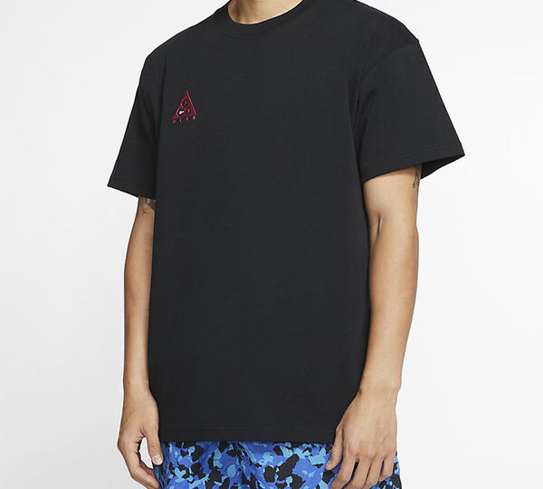 Футболка acg small logo casual short sleeve black / purple red Nike, черный — фото 4