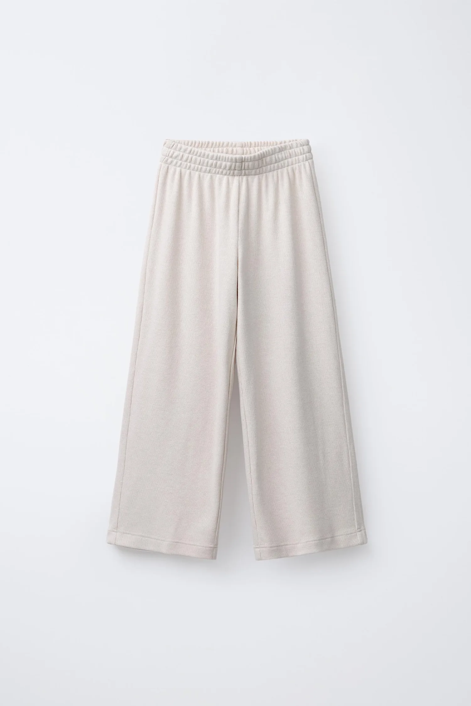 Мягкие на ощупь широкие брюки Zara, экрю