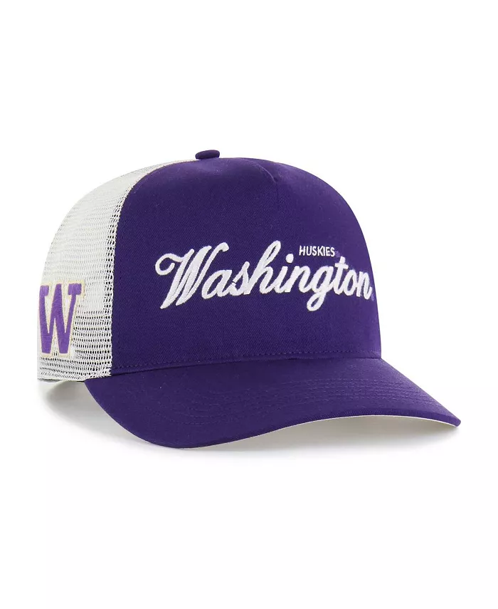 

Мужская и женская фиолетовая кепка Washington Huskies Contemporary Basics Foundation Trucker Hitch Adjustable '47 Brand