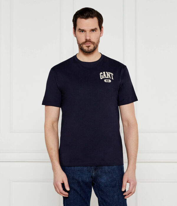 

Футболка мужская Gant хлопковая с логотипом, синий