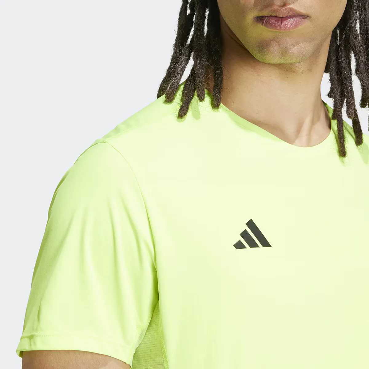 Мужская футболка Adidas Adizero Essentials Running, зеленый — фото 4