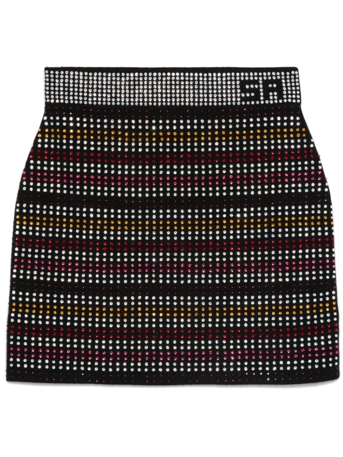

Юбка мини в полоску со стразами Sonia Rykiel, черный
