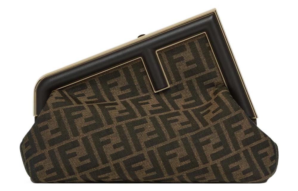

FENDI Одно плечевое перекрестное клатч из жаккардовой ткани
