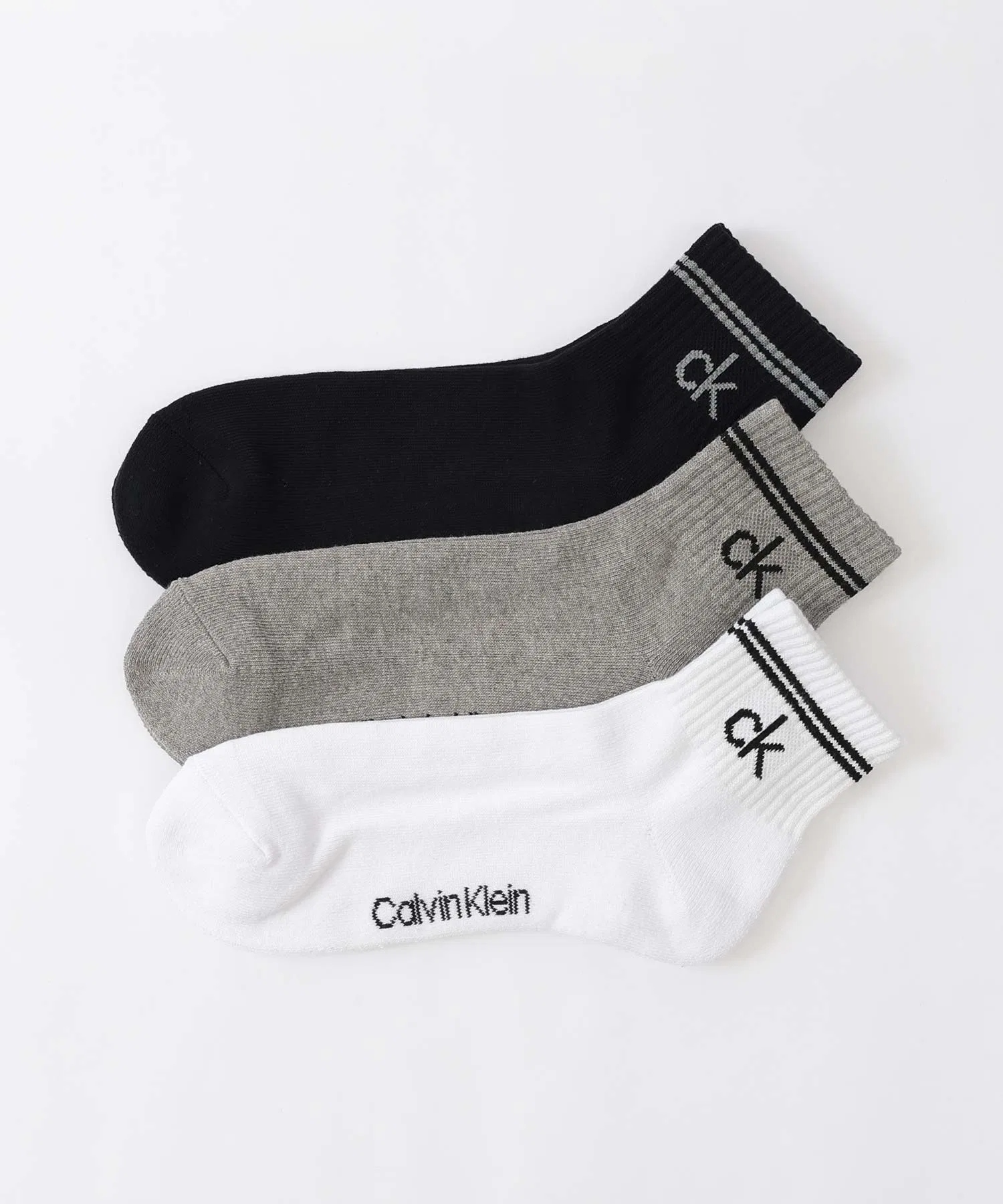 [Комплект из 3 пар] Антибактериальные, влагоотводящие, махровые носки Calvin Klein для мужчин и женщин, артикул 92572503