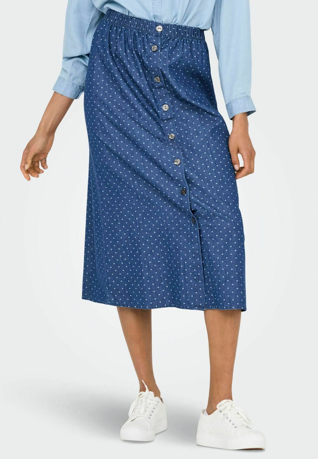 

Джинсовая юбка ONLNOVA BUTTON - A-line skirt ONLY, цвет Medium Blue Denim