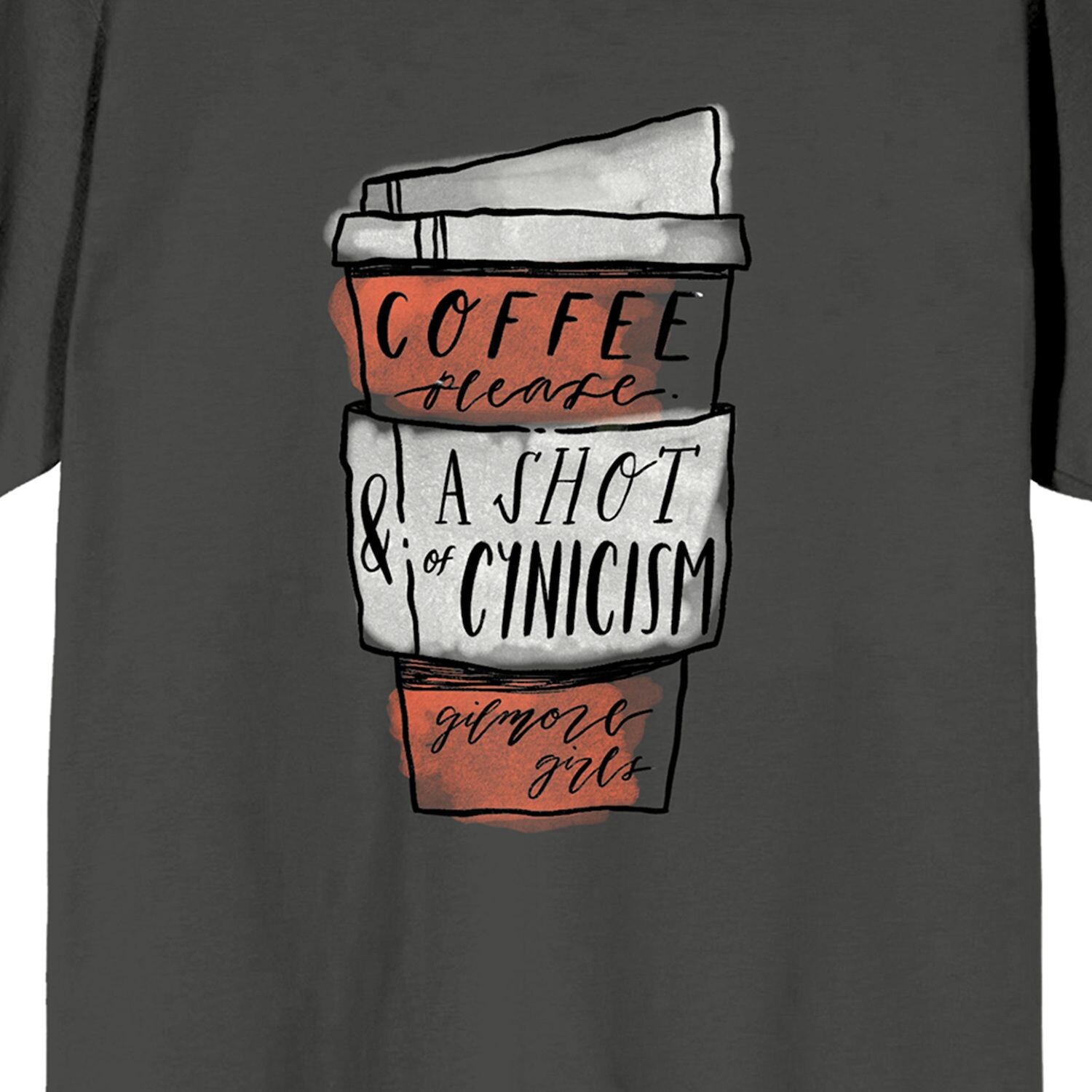 

Футболка с рисунком «Coffee Please & A Shot Of Cynicism» для юниоров Gilmore Girls Luke's Café Licensed Character