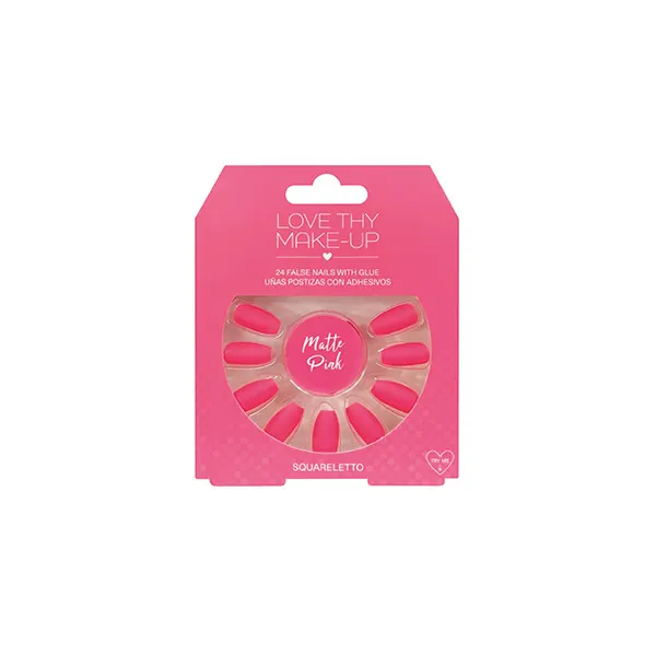 

Искусственные ногти False Nails - Squareletto, Matte Pink Love Thy Make-Up, 1 UD