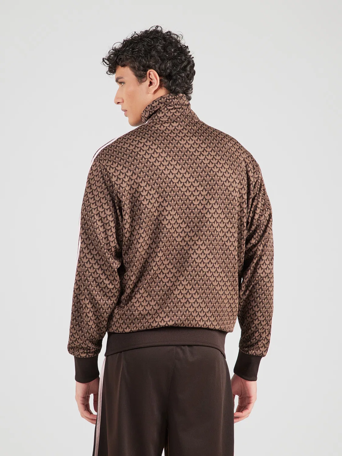 Толстовка на молнии Adidas Originals Firebird в коричневом и теневом цветах — фото 3
