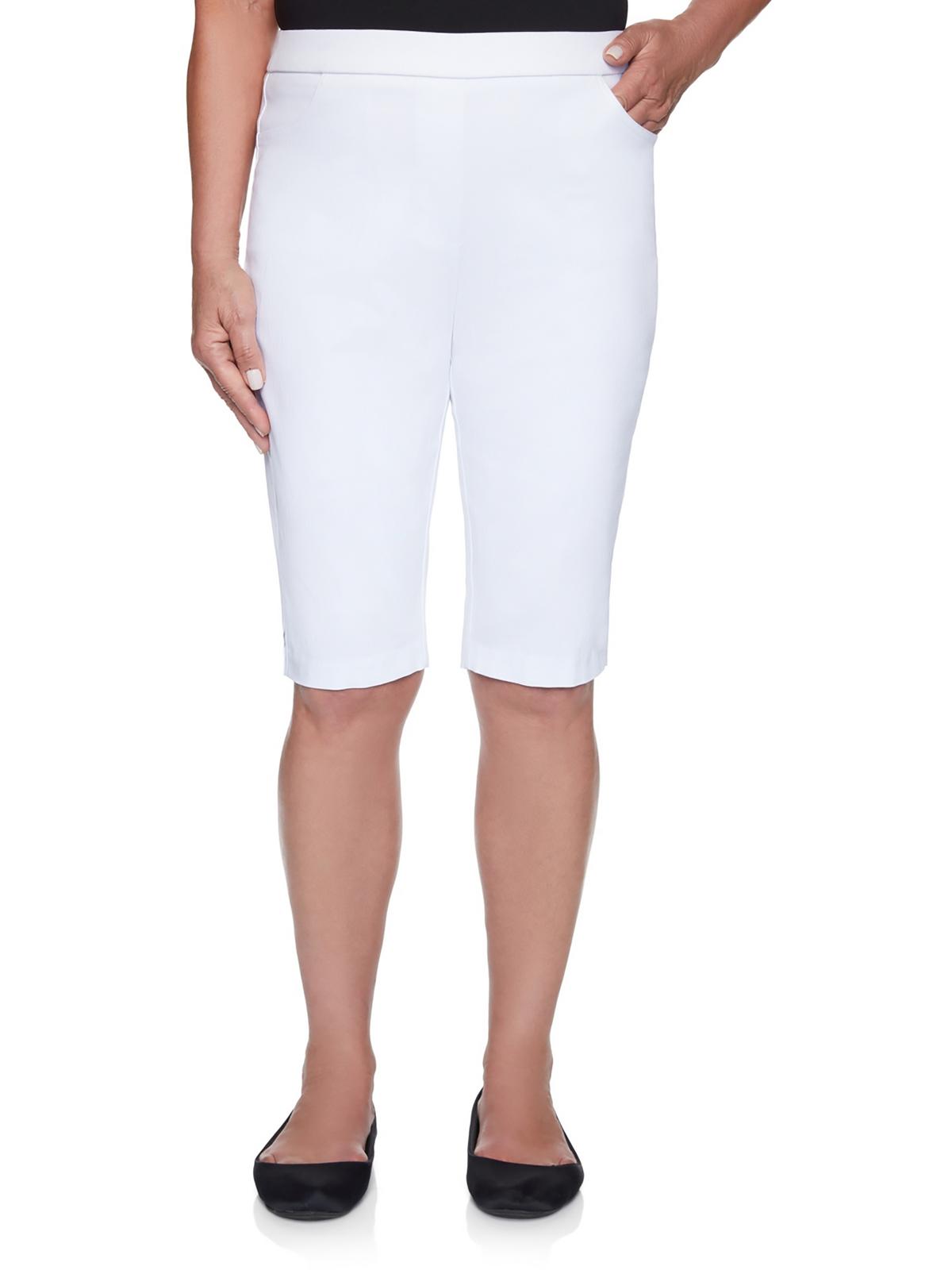 

Шорты-бермуды для женщин Allure Modern Fit Slimming Alfred Dunner, белый