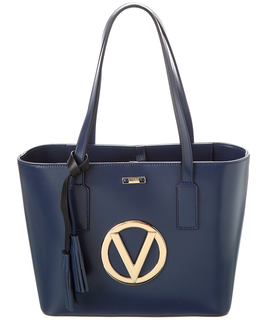 

Кожаная сумка-тоут Valentino by Mario Valentino Prince Forever, синий