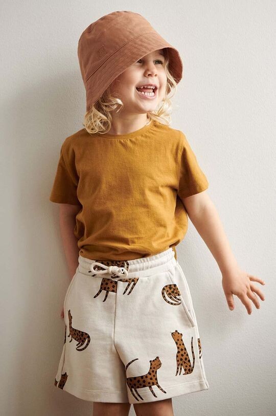 

Детские шерстяные шорты Gram Printed Sweatshorts Liewood, бежевый