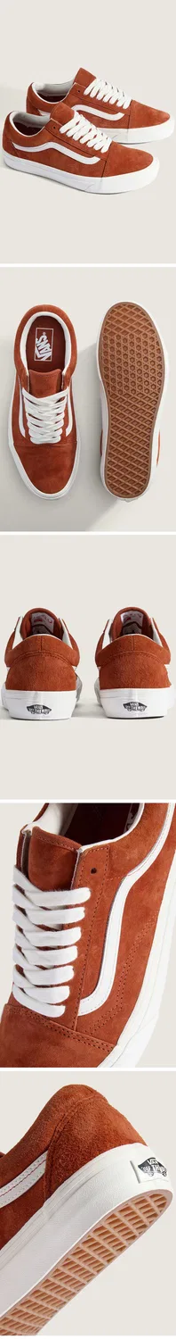 Мужские низкие замшевые кроссовки Old Skool Burnt Orange от Vans — фото 3