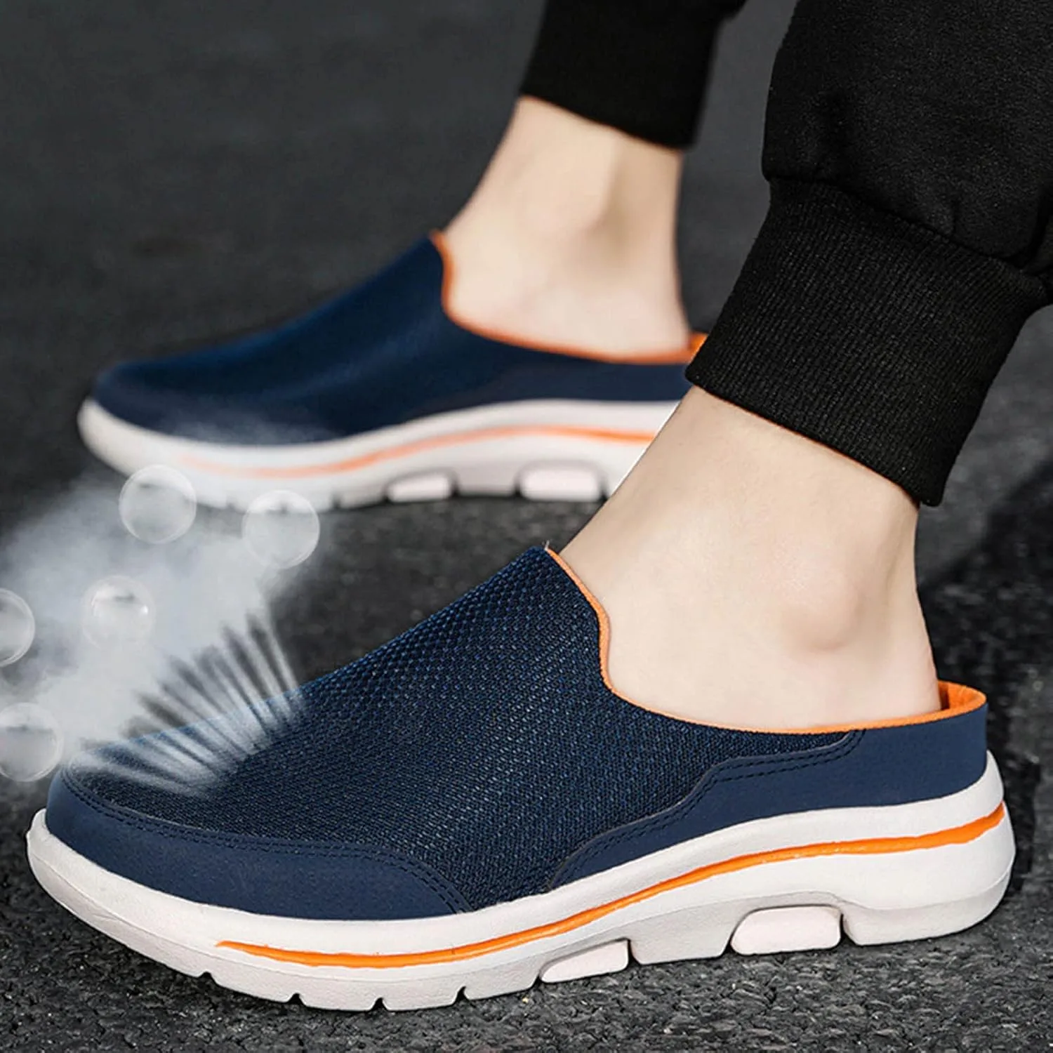 Кроссовки Schuhe Herren Weiß Casual Fur Manner Herren Sportschuhe, Atmungsaktive Mesh, Bequeme rutschfeste Freizeitschuhe Generic, темно-синий — фото 3
