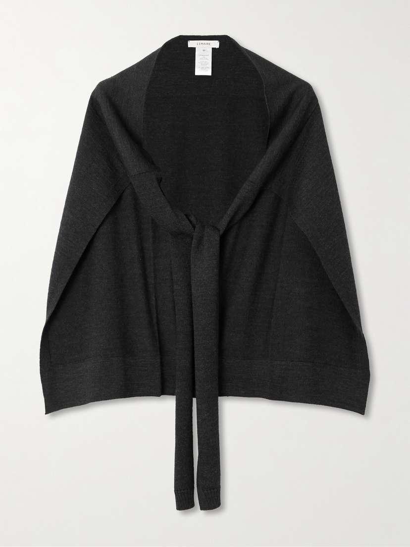 

Шарф Trompe l'œil из смесовой шерсти Lemaire, серый