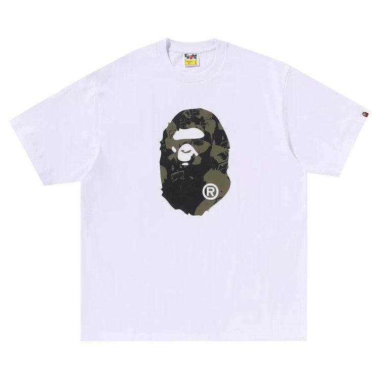 

Футболка BAPE Shark Seijin Ape Head Relaxed Fit Tee, White