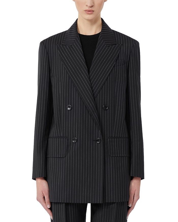 

Шерстяной пиджа́к в полоску Max Mara, белый