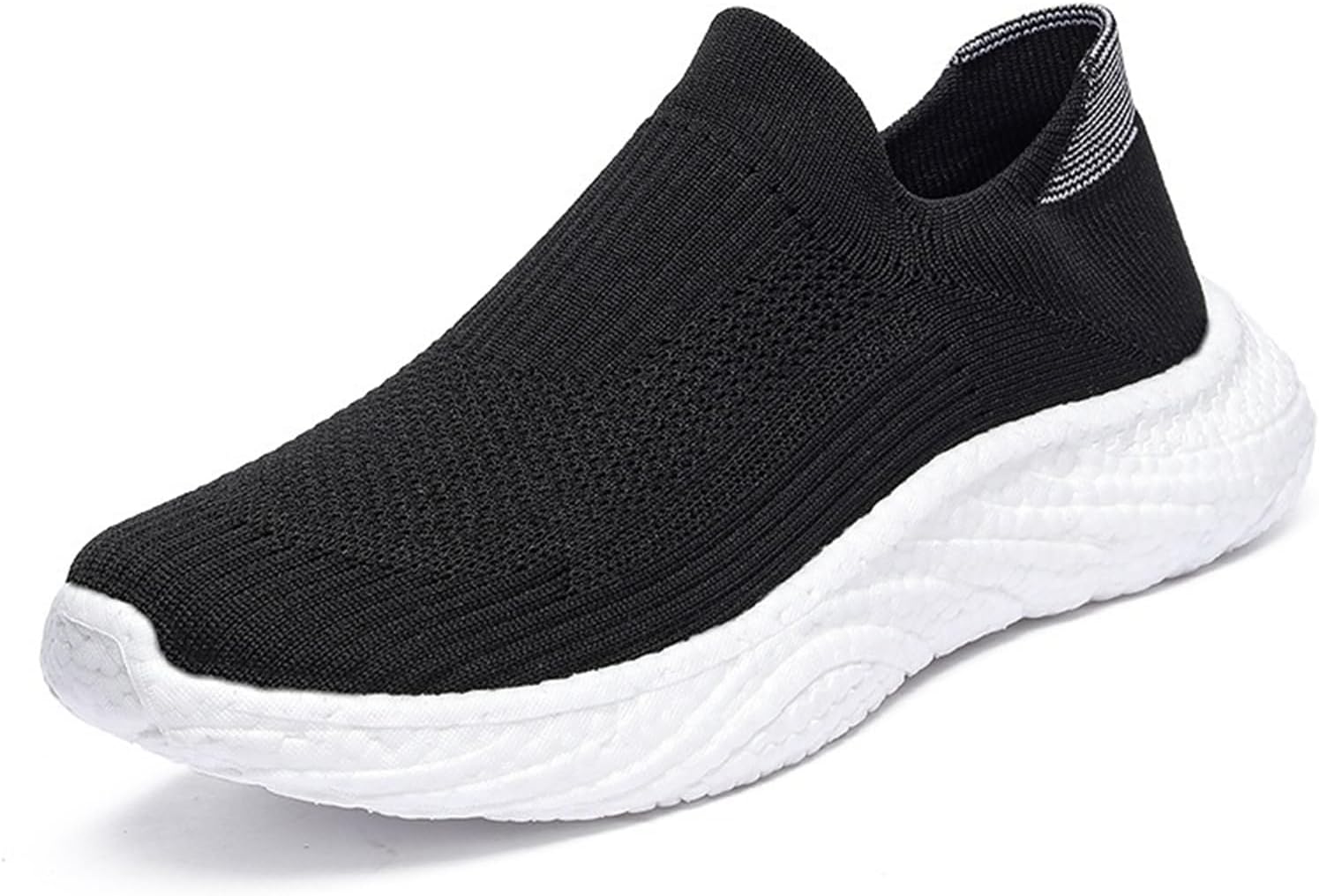 

Мужские кроссовки для бега, повседневные, с легкой посадкой, для прогулок, тенниса и спортзала, легкие, дышащие сетчатые, для тренировок, с мягкой подошвой Abborora, белый/черный