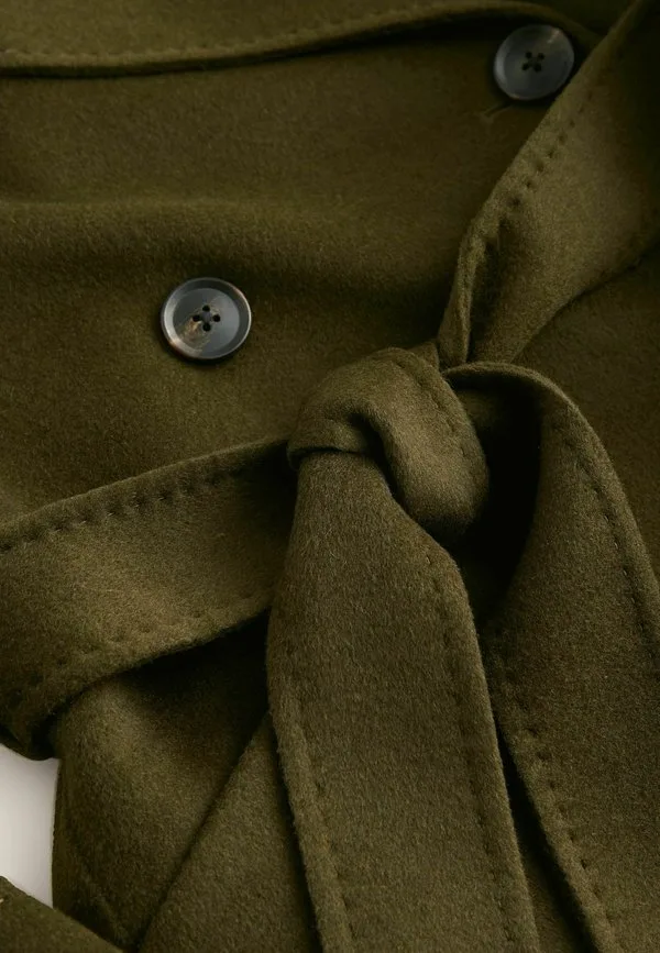 Пальто классическое ручной работы, укороченный крой. табита симмонс Next, Khaki Green — фото 2