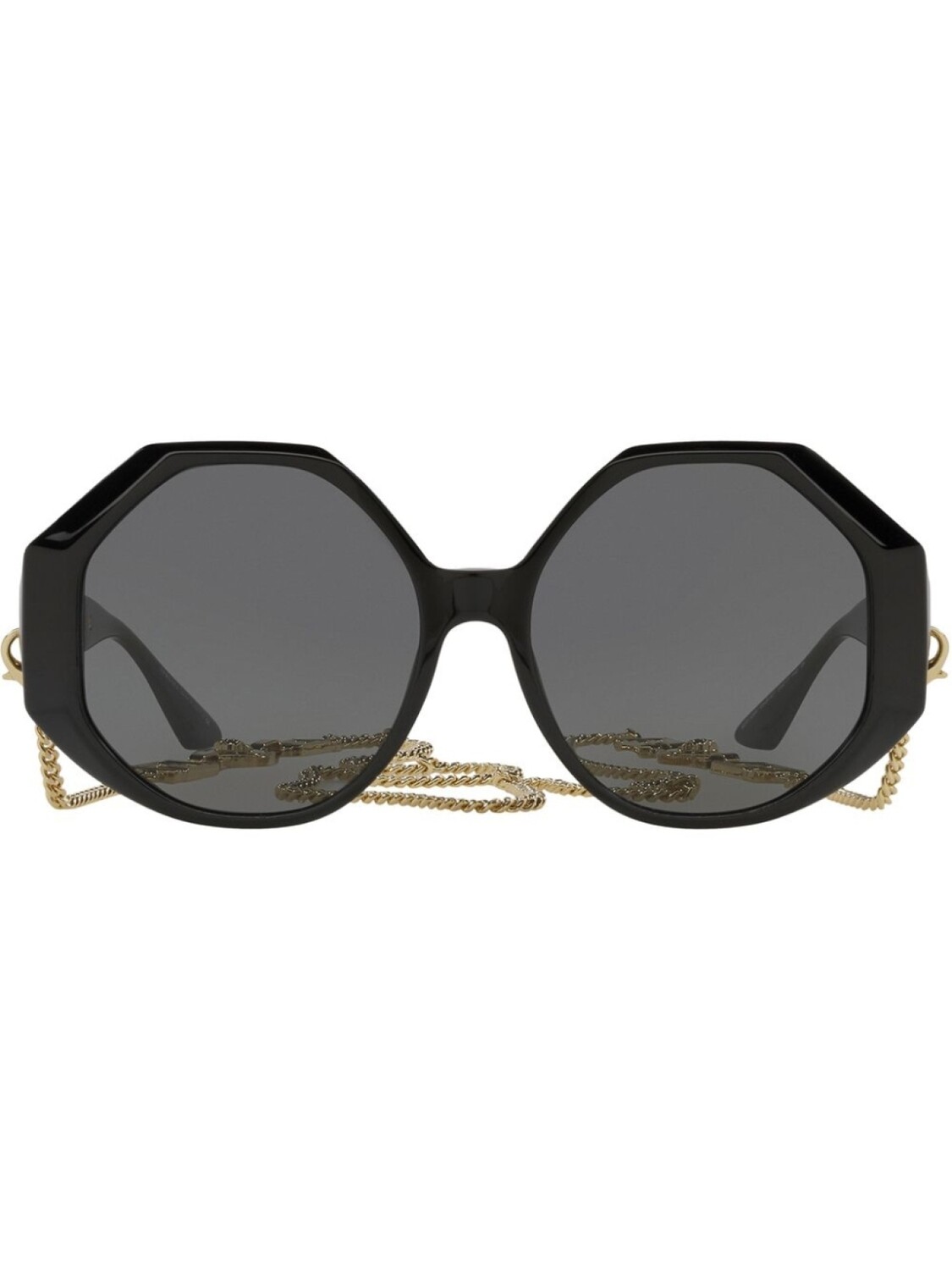 

Versace Eyewear солнцезащитные очки в геометричной оправе, черный