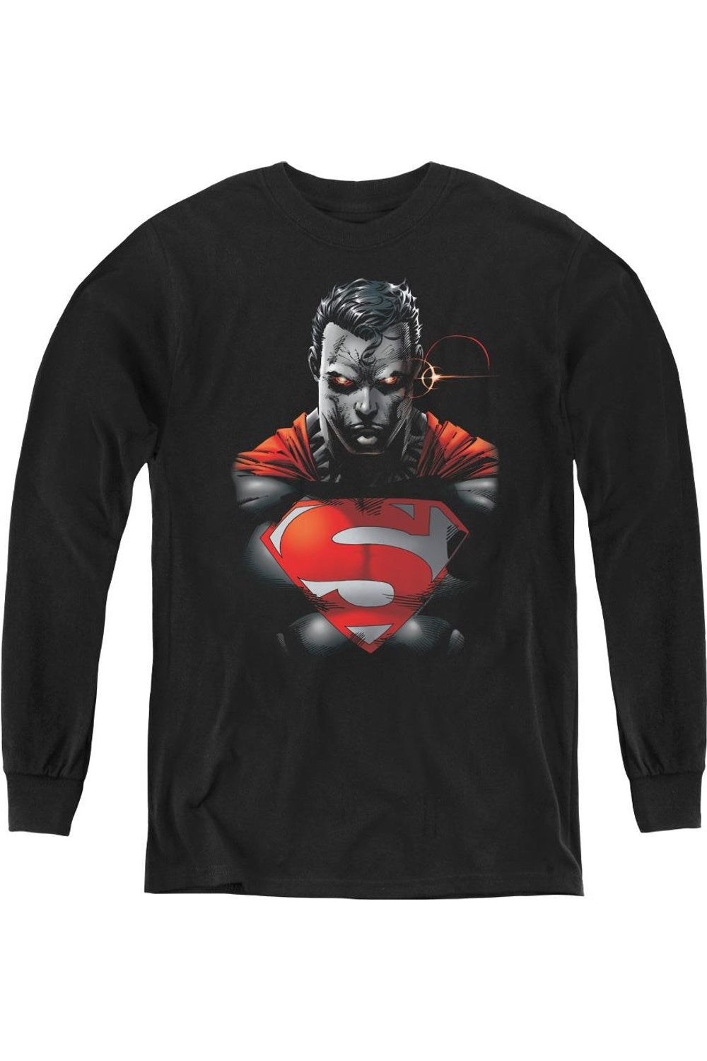 

Футболка с длинным рукавом Superman Heat Vision Charged для молодежи Gildan, черный