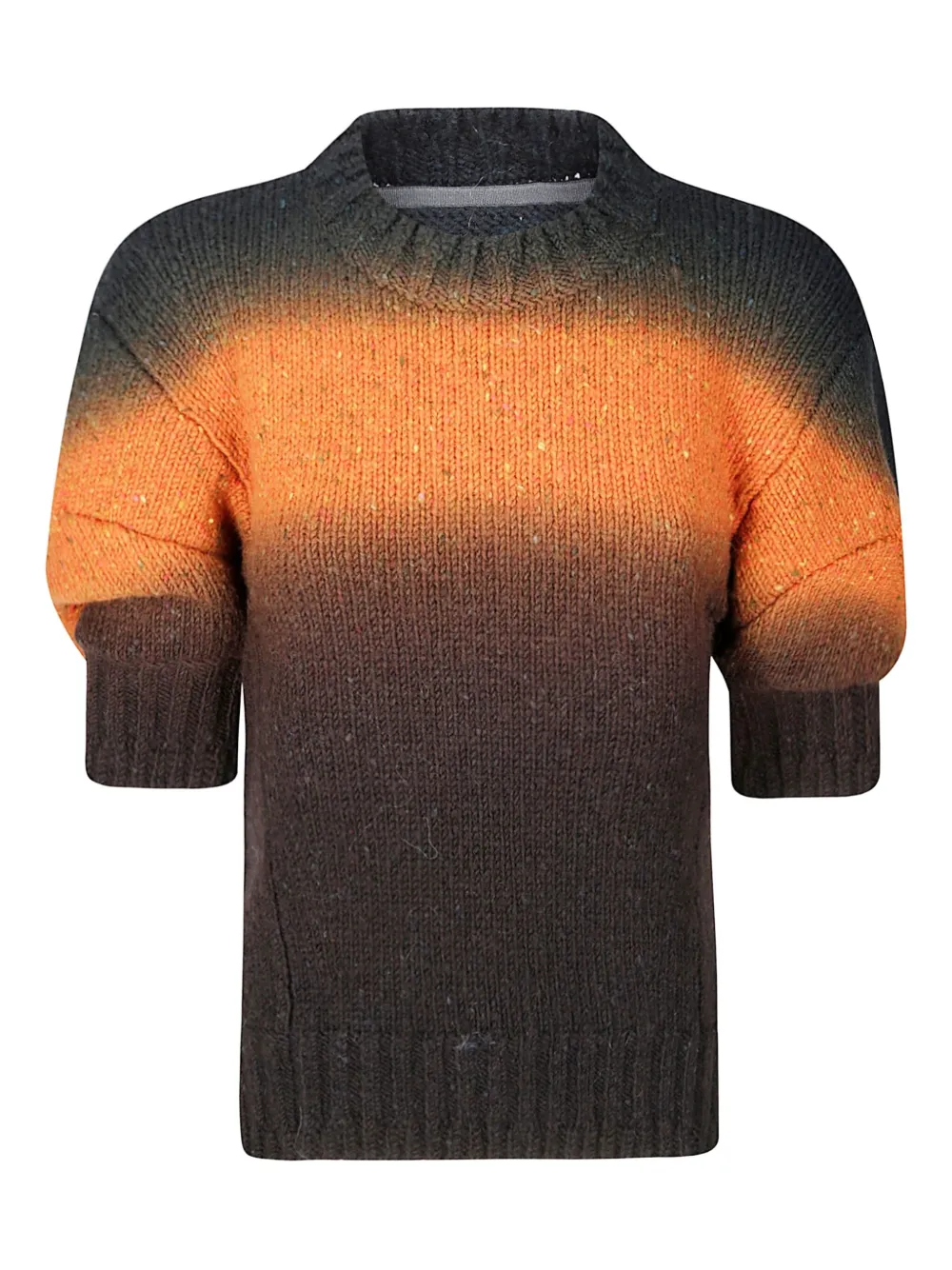 

Вязаный топ с рукавами-буфами Sacai, черный