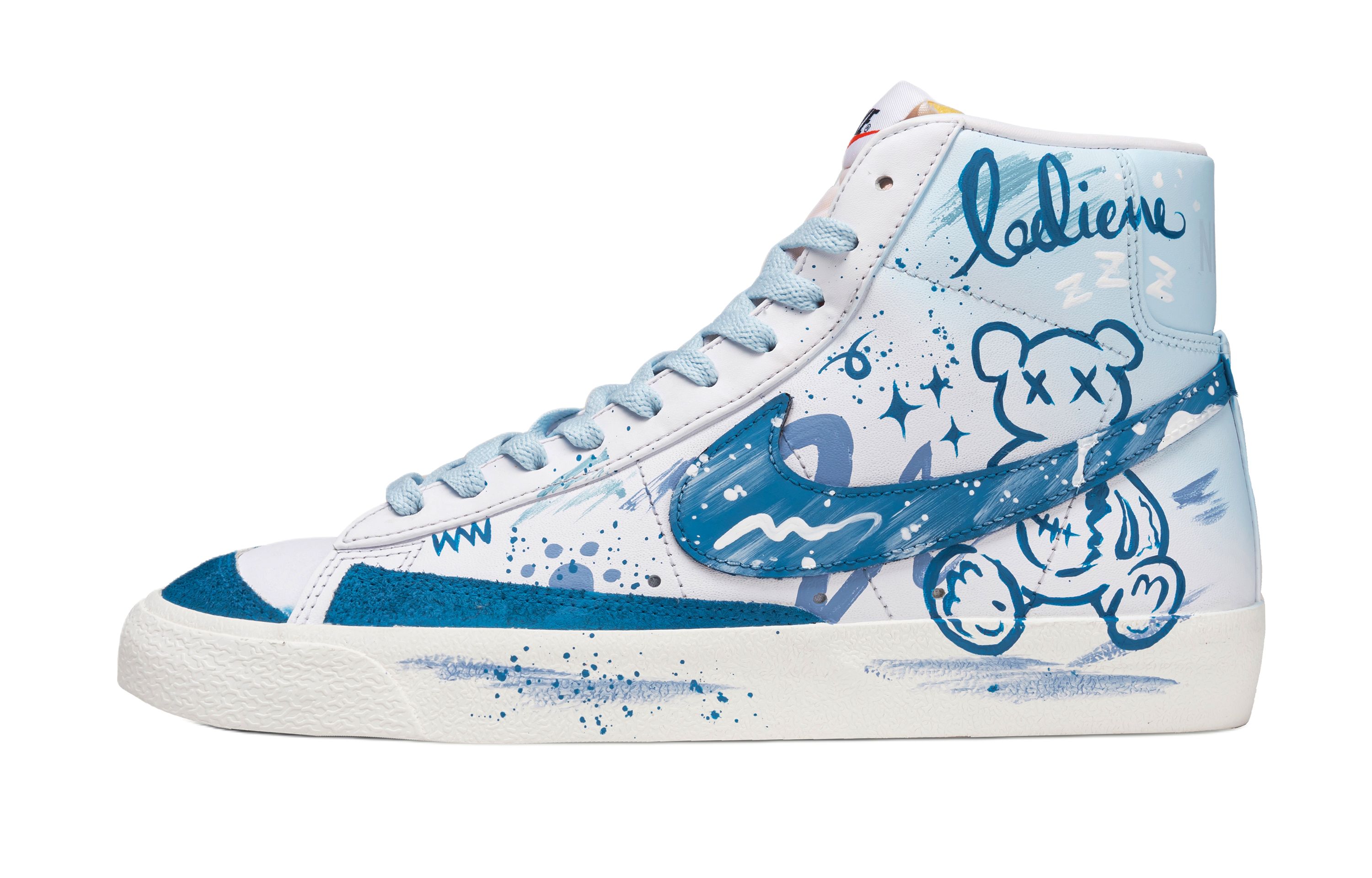 

Блейзер Hug Bear высота увеличивающая мид-топ скейтборд обувь унисекс white Nike, синий