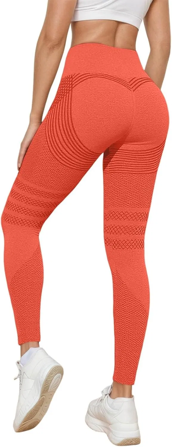 Леггинсы компрессионные с эффектом anti-cellulite, высокие, бесшовные, Orange