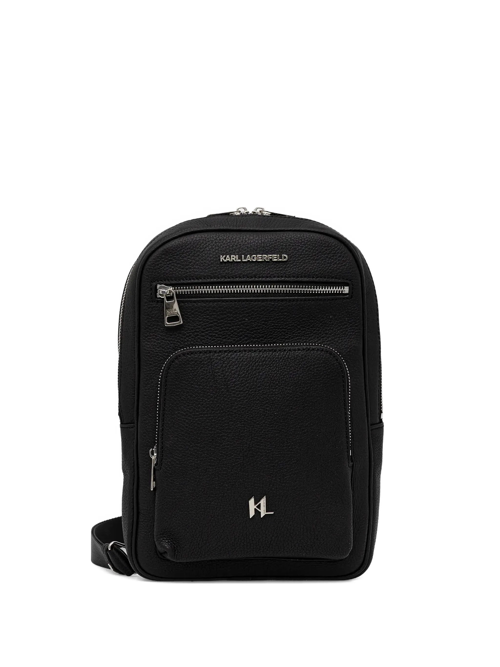 

Поясная сумка с логотипом-табличкой Karl Lagerfeld, черный